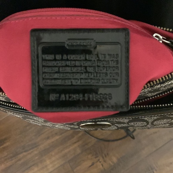 Coach Grey/Black Signature Crossbody Canvas with leather trim - Picture 7 of 11